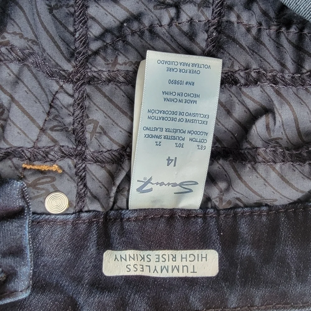 Seven 7 Tummyless High Rise Skinny Jeans Size 14 - Picture 5 of 7